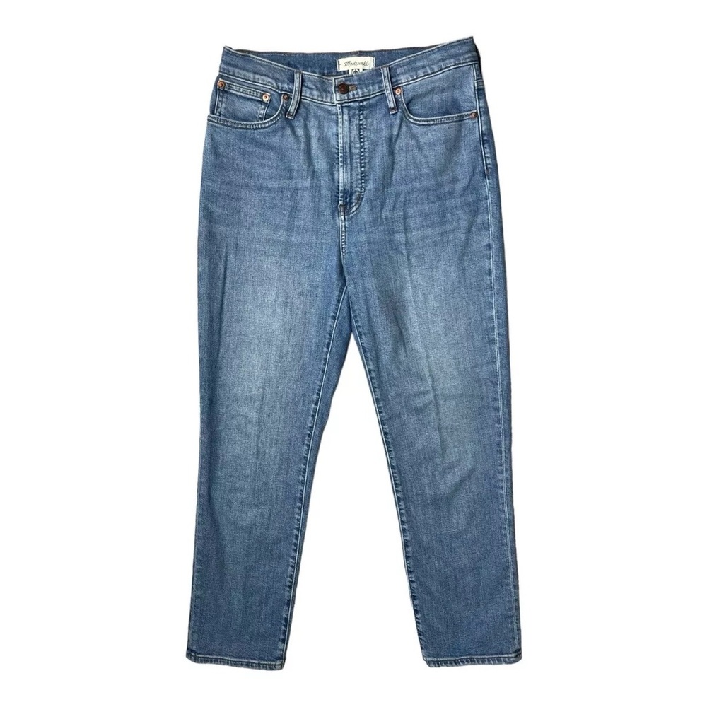 Madewell women jeans Perfect Vintage Jean in medium Wash Raw-Hem Edition Size 29
